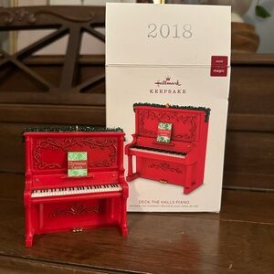 Hallmark Keepsake Red Christmas Carol Piano Ornament